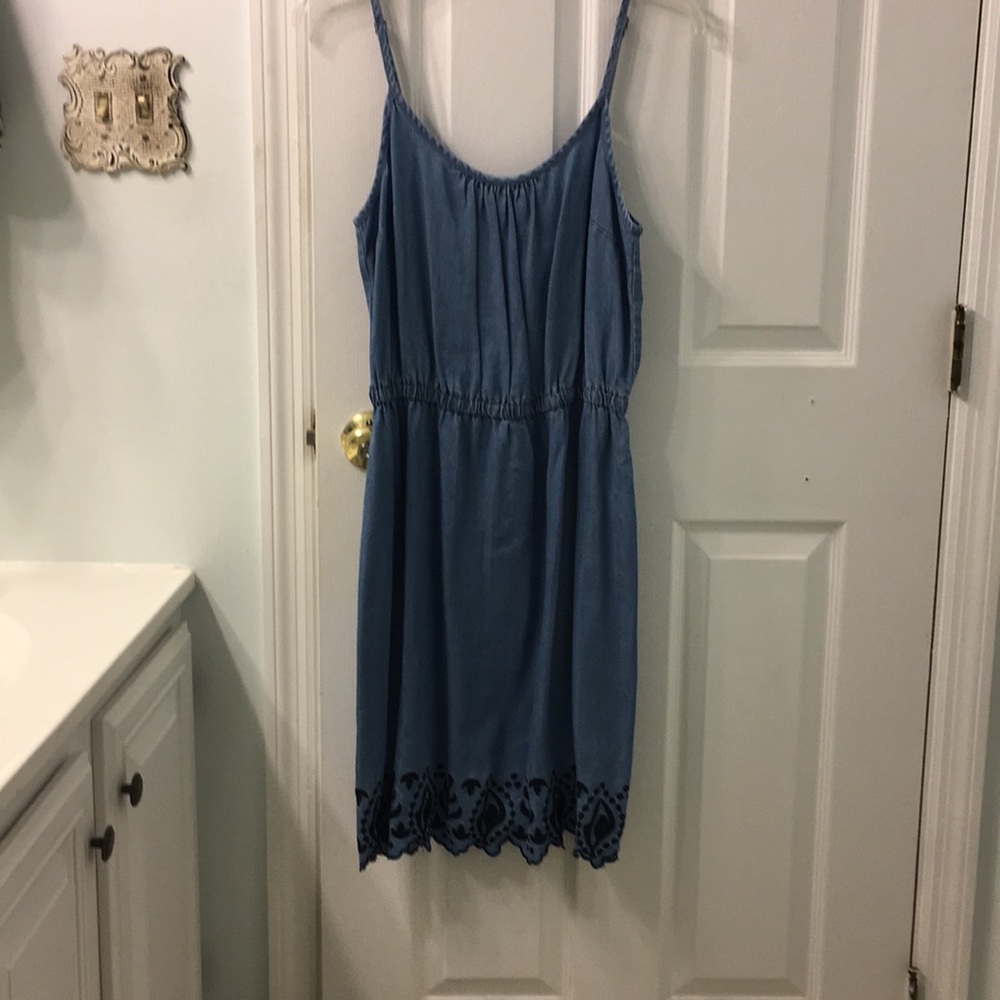 Pixley embroidered chambray dress
